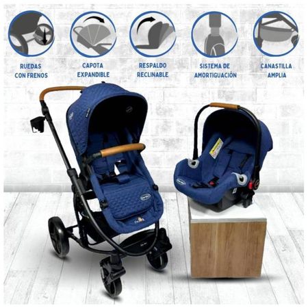 Coche Travel System Baby Kits Prima Plus Blue