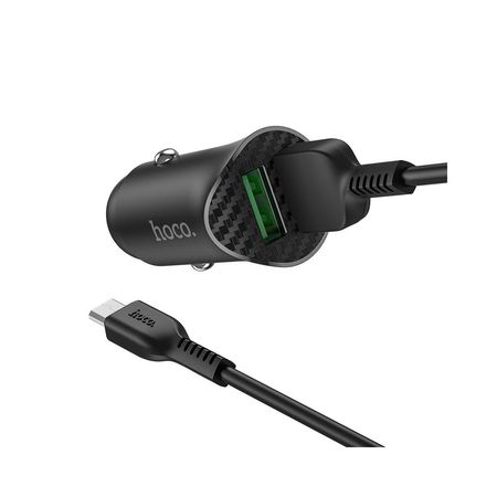 Cargador USB a Micro USB V8 Hoco Z39 18W Carga rápida Negro De Alta Calidad y Durabilidad