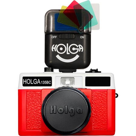 Holga 135BC Cámara de película de esquinas dobladas de 35 mm con flash 12MCF
