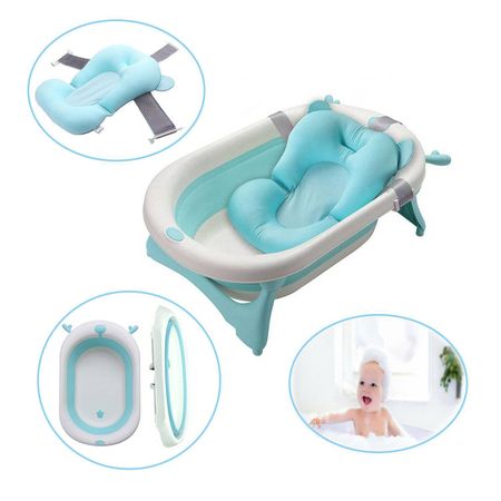 Bañera Tina de Baño Plegable Dael Baby Celeste