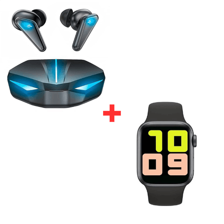 Combo Audífonos Gamer Bluetooth K55 + Smart Watch 5 1009