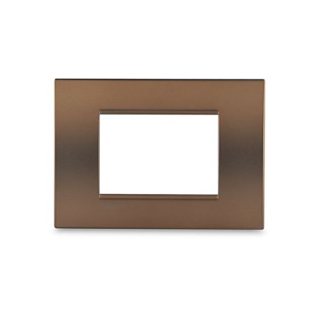 Placa 3M Rectangular Bronce Living Light Bticino