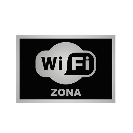 Señal Zona Wifi 22x15cm