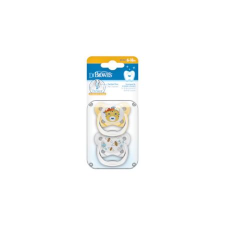 Set de 2 Chupones PreVent con tapa Modelo Tigre y Abejas