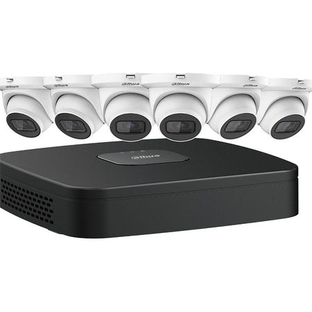 Kit de Cámaras Dahua Technology N484E62B con 8 Canales Nvr de 8Mp y 2Tb de Disco Duro y 6 Cámaras