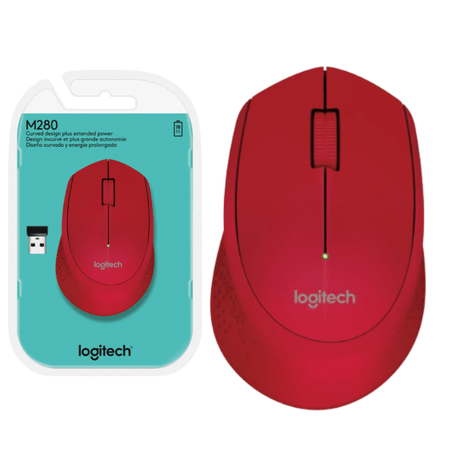 Mouse Inalambrico Color Rojo Logitech M280