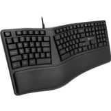 Teclado ergonómico inalámbrico con reposamuñecas  