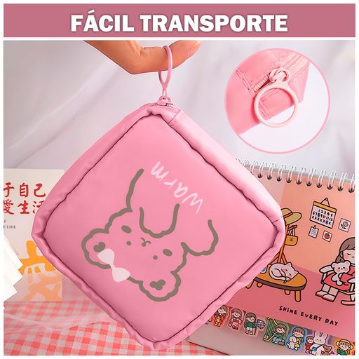 Neceser de Maquillaje Cosmético Kawaii Porta Toallas Higiénicas T56