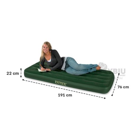 Colchon Inflable Color Verde con Valvulas 2 en 1