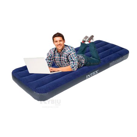 Cama Colchon Inflable en Color Azul Resistente