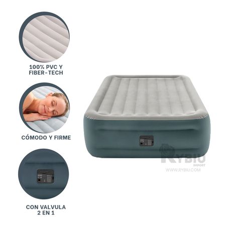 Intex Cama Colchon Inflable con Valvula 2 en 1