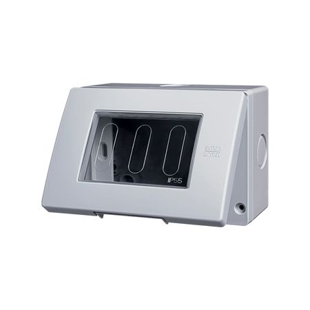 Caja Superficie con placa IP55 Gris Simon