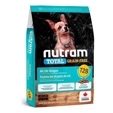 Comida Perro Pequeño Nutram T28 Salmón Trucha Libre Grano 5.4kg