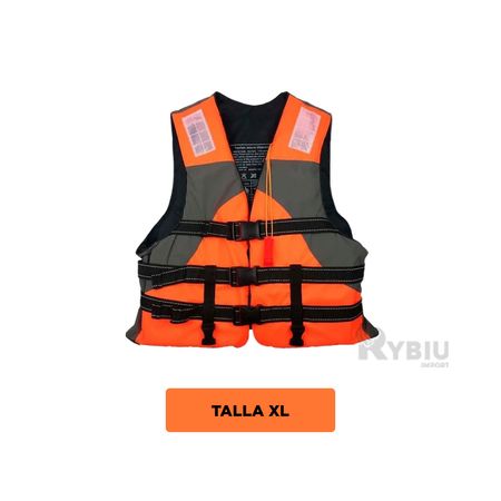Chaleco Salvavidas Inflable Talla XL de Color Anaranjado