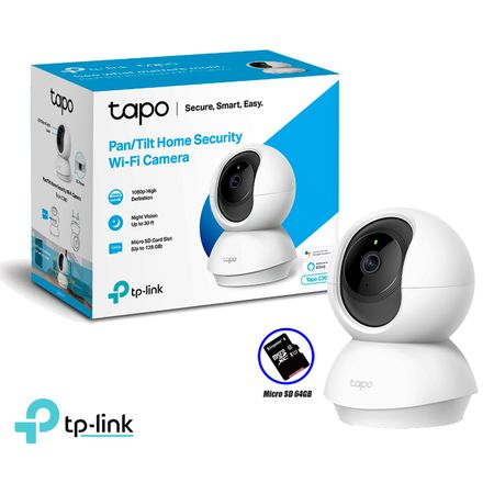 Cámara de Seguridad Wi Fi Tp Link Tapo C200 360 1080P Fhd  Sd 64Gb