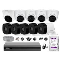 Cámaras Seguridad Dahua Kit 10 Full Hd 04 Cámaras Audio 2tb