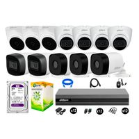 Cámaras Seguridad Dahua Kit 12 Full Hd 6 Cámaras Audio 2tb