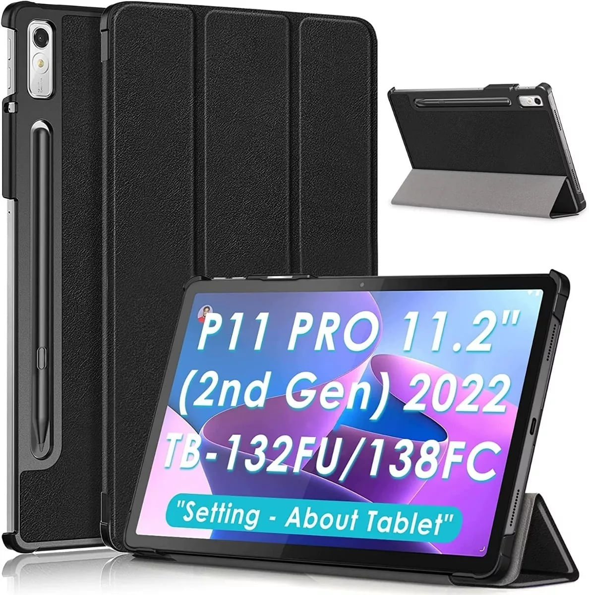 Funda para Tablet Lenovo Tab P11 Pro 11.2 2da Gen 2022 Tb132Fu Bookcover  Morado