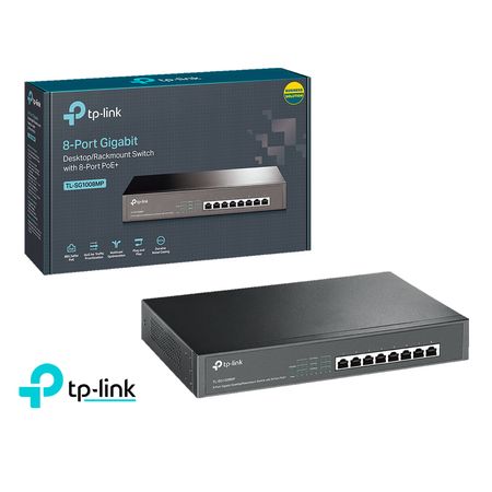 TP Link Switch TL SG1008MP Ethernet 10,100,1000 Mbps 8 port