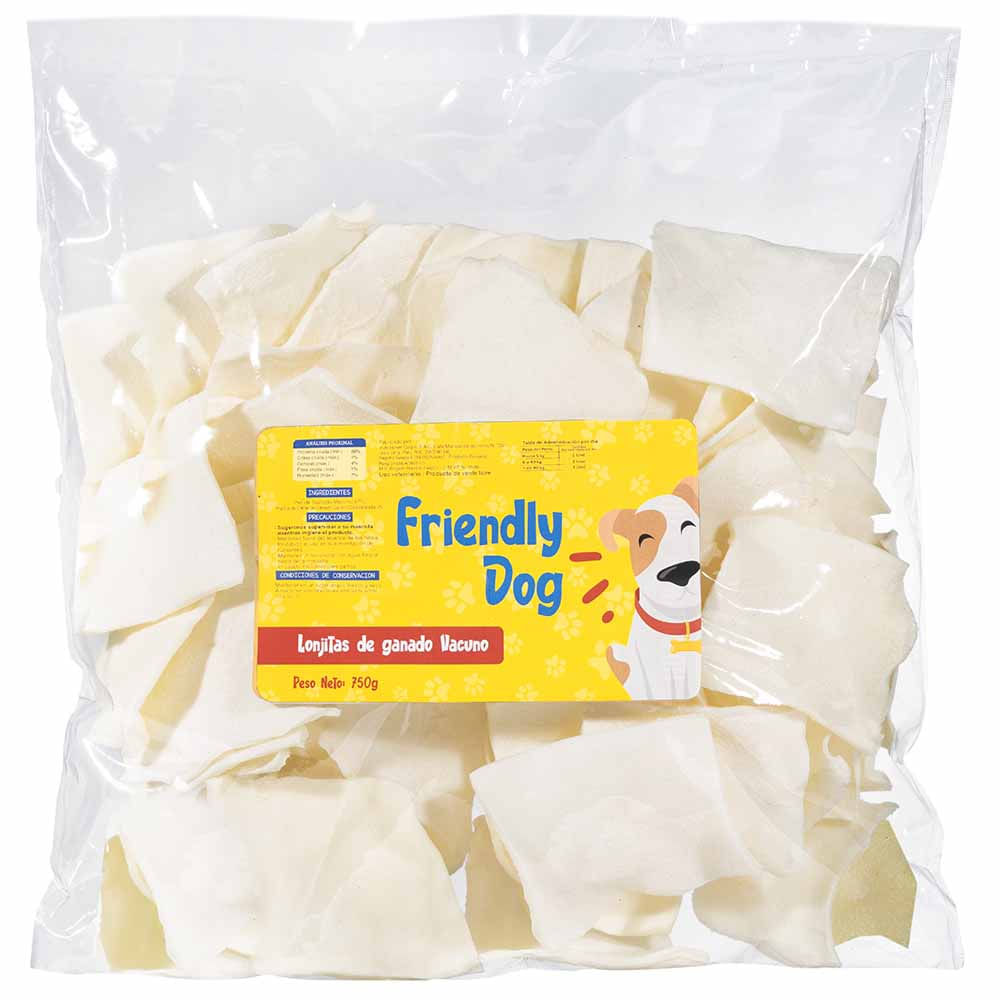 Alimento para Perro FRIENDLY DOG Snack Lonjitas de Vacuno Paquete 750g