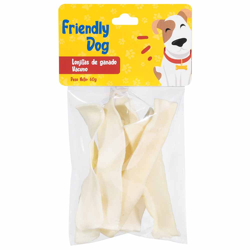 Alimento para Perros FRIENDLY DOG Lonjitas de Vacuno Paquete 60g