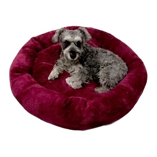 Cama Donut para Perros y Gatos Color Guinda Talla L plazaVea