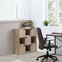 Estante para oficina 4 huecos 5 puertas color Roble TU MESITA