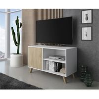Mesa para TV Vintage Andrea 1 Puerta Blanco TU MESITA