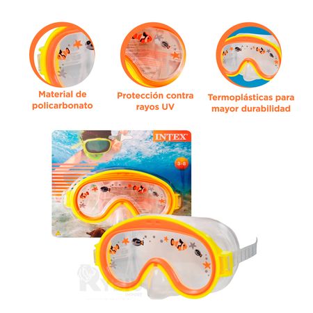 Resistentes Lentes para Nadadores en Color Anaranjado