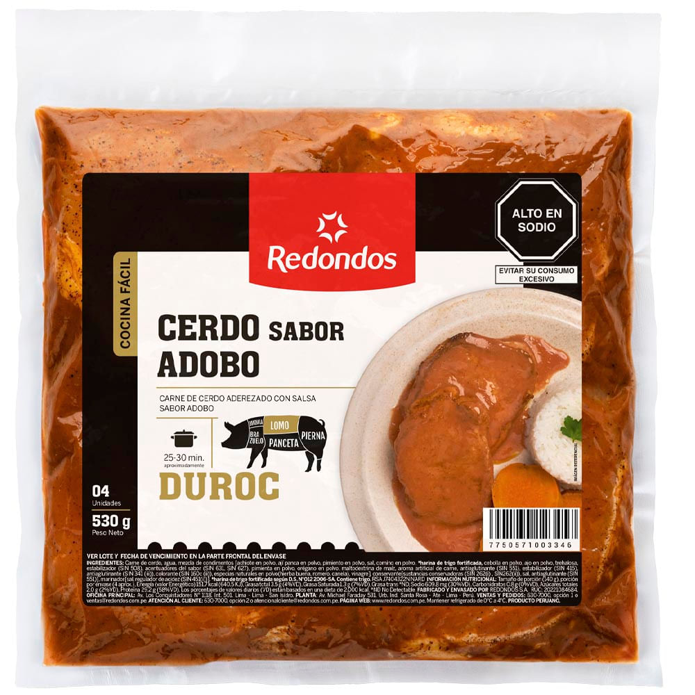 Cerdo Sabor Adobo REDONDOS Empaque 530g