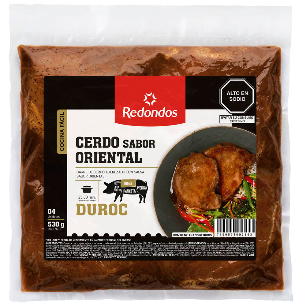 Cerdo Sabor Oriental REDONDOS Empaque 530g