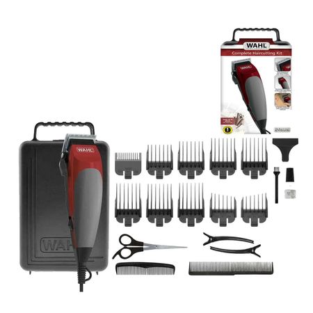 Kit Cortadora de Cabello Wahl Haircutting de 20 Piezas Rojo