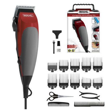 Kit Cortadora de Cabello Wahl Haircutting de 20 Piezas Rojo