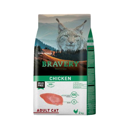 Bravery Alimento Seco Para Gato Adulto Pollo 2 Kg
