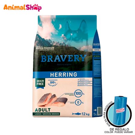 Comida Gato Adulto Bravery Rza Mdn/ Gran Arenque 12 Kg