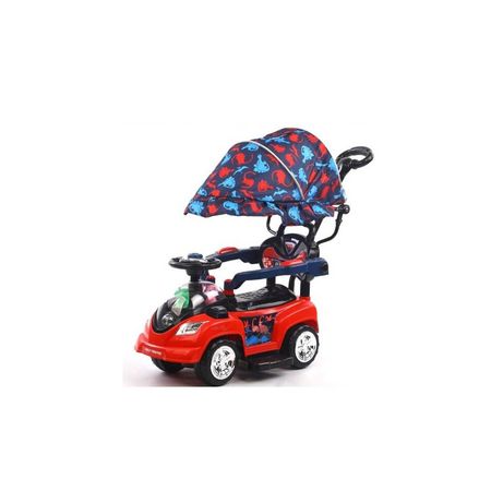 Carritos con Sombrilla Para Niños Dinos Rojo