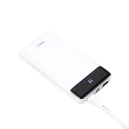 Power Bank 10000mAh Hoco J84 con Indicador LED Blanco De Alta Calidad y Durabilidad