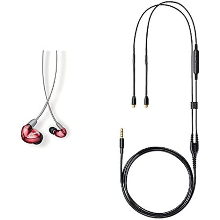 Auriculares Intrauditivos con Cable B093Ptb7C7 Shure Unisex en Rojo