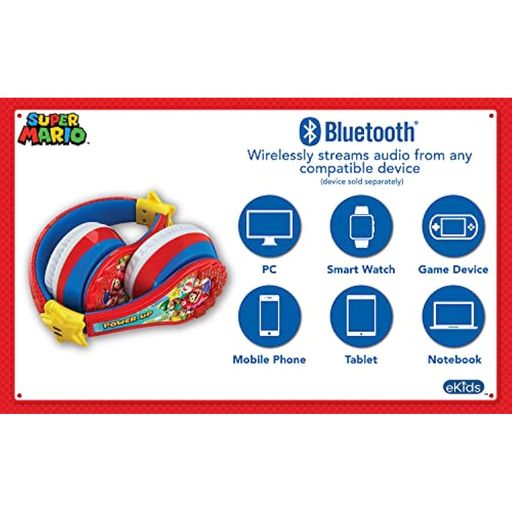 eKids Auriculares inalámbricos Bluetooth para niños con micrófono, volumen  portátil reducido para proteger la audición batería recargable, diadema