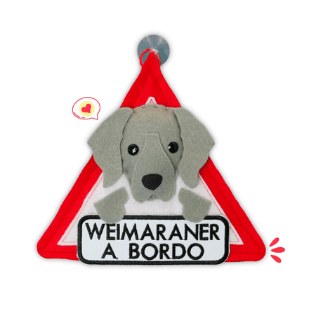 Colgante A Bordo Dog Lover Khurmi Weimaraner Plomo Hecho a Mano