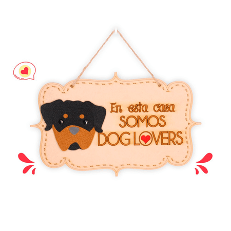 Colgante Trupán Dog Lover Khurmi Rottweiller Hecho a Mano