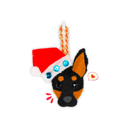 Colgante Navidad Dog Lover Khurmi Pincher Hecho a Mano