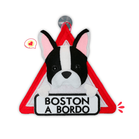 Colgante A Bordo Dog Lover Khurmi Boston Terrier Hecho a Mano