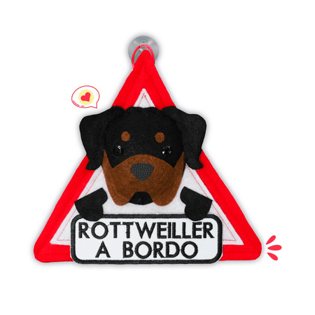 Colgante A Bordo Dog Lover Khurmi Rottweiller Hecho a Mano