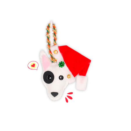 Colgante Navidad Dog Lover Khurmi Bullterrier Pirata Hecho a Mano