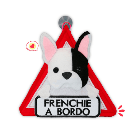 Colgante A Bordo Dog Lover Khurmi Frenchie Vaquita Hecho a Mano