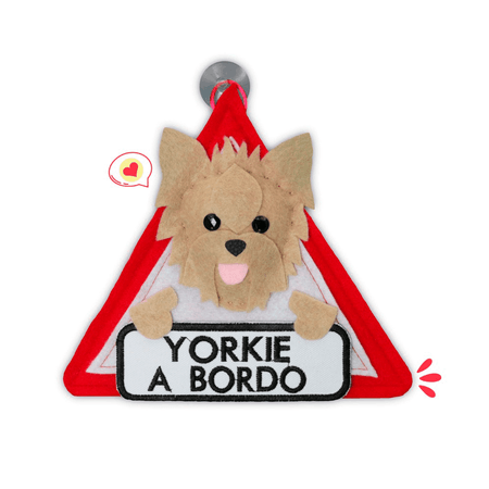 Colgante A Bordo Dog Lover Khurmi Yorkie Hecho a Mano