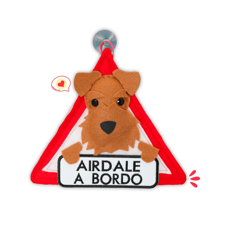 Colgante A Bordo Dog Lover Khurmi Airedale Hecho a Mano