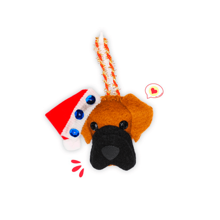 Colgante Navidad Dog Lover Khurmi Boxer Hecho a Mano