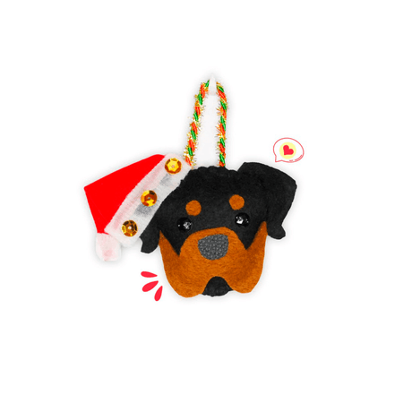 Colgante Navidad Dog Lover Khurmi Rottweiller Hecho a Mano